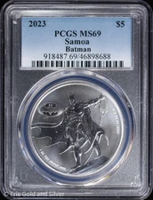 2023 $5 Samoa 1 oz Silver Batman PCGS MS 69 | Uncirculated UNC BU