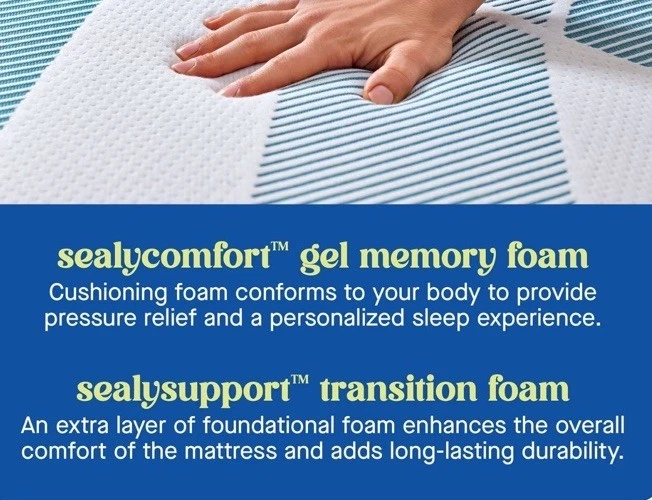 Sealy Dreamlife 12" Soft Memory Foam Mattress Full 54”x75” - Image 2 of 4