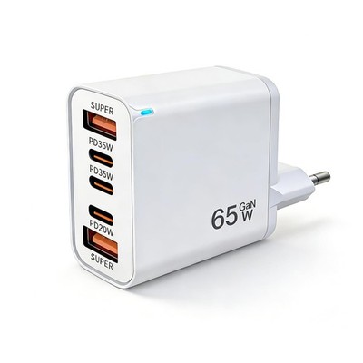 EU Reiseadapter Ladegerät, 65W Netzstecker mit mehreren Anschlüssen, unterstützt... 