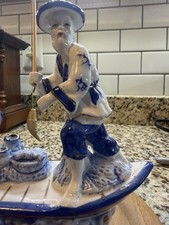 Blue And White Porcelain Figurines In Collectible Chinese Figures