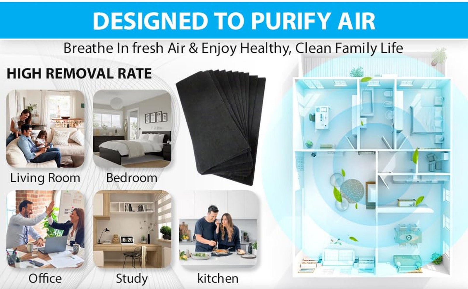 как выглядит CFS 8211; Pack of 12, Activated Carbon Filters for Floor Vent Heat Register Ai фото