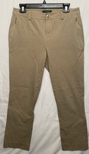 Ralph Lauren Women  s Pants Size 8 Career Casual Vintage Khaki Gold Button