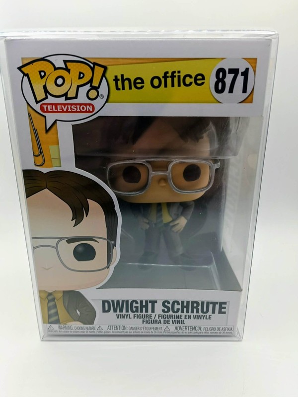The Office: Dwight Schrute #871 Funko Pop! W/ Pop! Protector Television