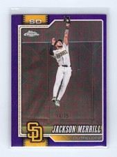 Jackson Merrill 2026 Topps Chrome Logofractor Purple Refractor /75 #137 Padres