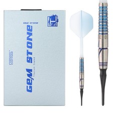 CUESOUL BLUE GEM Stone 19g Soft Tip Darts with Uniformity Titanium Coated