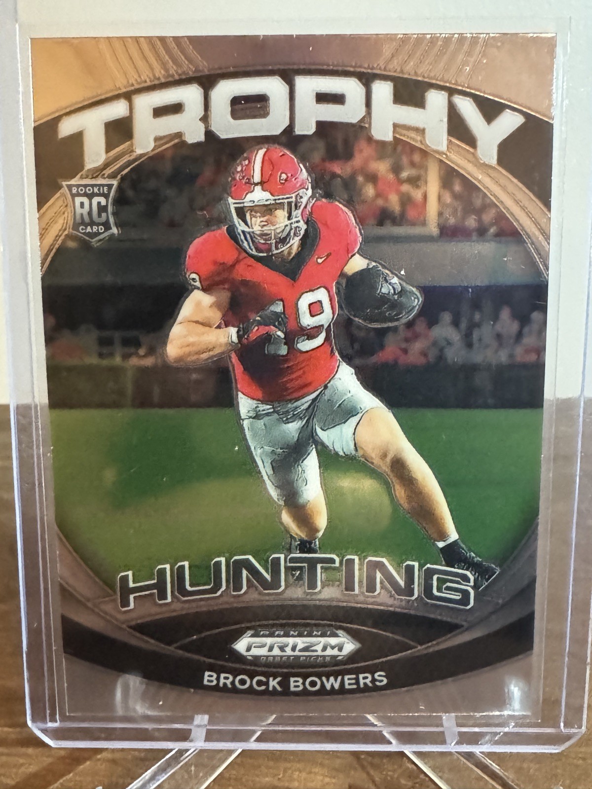 2024 Prizm Draft Picks Brock Bowers Trophy Hunting Rookie Card #TH-BBS RC