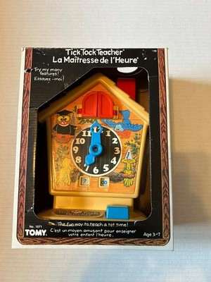 RARE VINTAGE 1980's TICK TOCK TEACHER Cuckoo Clock WITH BOX WORKING EXCELLENT