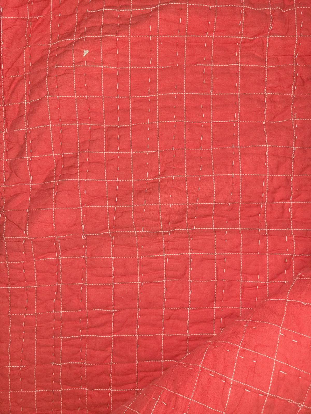 Pottery Barn Kids "Blue Red Stripes" Twin Quilt & Sham