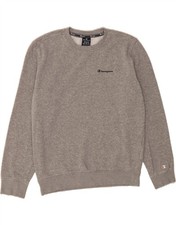 CHAMPION Womens Sweatshirt Jumper UK 14 Medium Grey Cotton BS14
