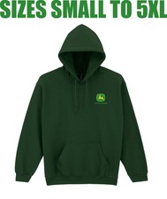 John Deere  Green Embroidered Hoodie Tradesman sizes Small - 6XL