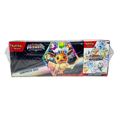 Pokemon TCG Prismatic Evolutions Surprise Box + Booster Bundle 10 Packs Sealed