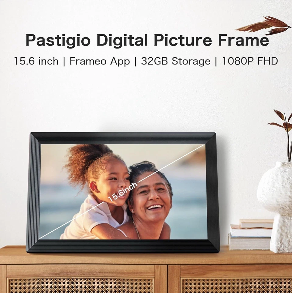 Pastigio 15.6 Inch Frameo Digital WiFi Picture Frame, 32GB 1920*1080 IPS HD TS - Image 2 of 4