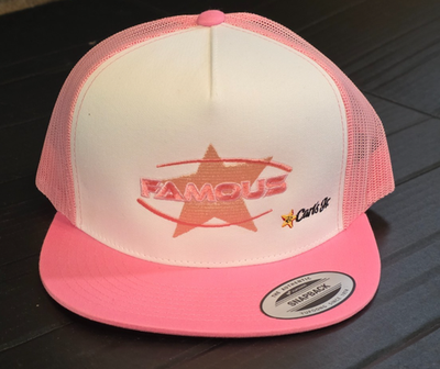 Carl's Jr Famous Limited Edition Pink White Snapback Adjustable