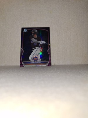 Alex Ramirez Bowman Chrome ''FUCHSIA LUNAR'' 093/199   Mets 093/199 Fuschia Lunar