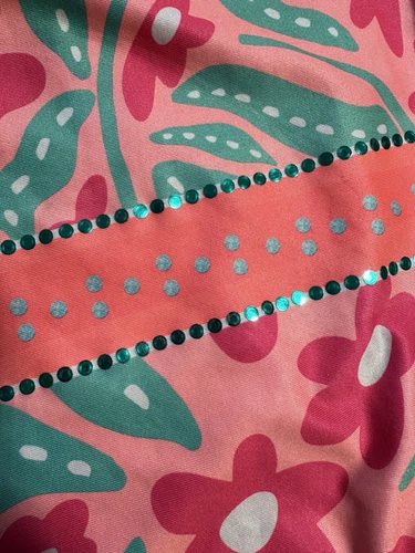 Simone Biles GK Elite LEOTARDO Gimnasia FLOWER POWER Lentejuelas BLING Leo TALLA: CS - Imagen 3 de 4