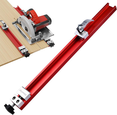 Circular Saw Guide Rail Fits 12'' Saw Base, Aluminum Adjustable Cutting Machine B