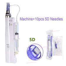 Electric Micro Needling Pen Kit 5D Nano Cartridge Tips For Face Skin Care Tool