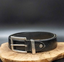 Loxam Mens Belt Vintage Leather Jeans Belt Black Size 38