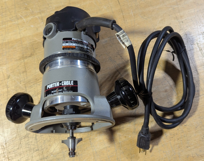 #ad Porter Cable 690LR Heavy Duty Router With Model 1001 Base NO CASE Corded Works $134.95