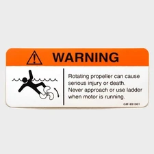 Lowe Boat Decal Sticker 2007554 | Propeller Warning