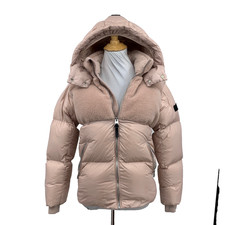 Mackage Coat Girls 12 Dusty Pink Jamie Down Puffer Hooded Full Zip Storm Cuffs