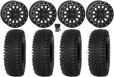 System 3 SB-6 15" Wheels Bk (6+1) 37" Roctane STX Tires RZR Turbo S / RS1