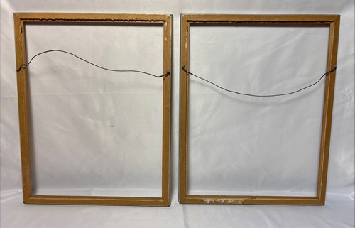Vintage Mid Century Silver Gilt & Painted Solid Wood Frame Fits 20"x15.5" - Picture 12 of 12