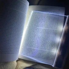 LED Flat Panel Book Light – Eye-Caring Reading Lamp for Travel & Bed
