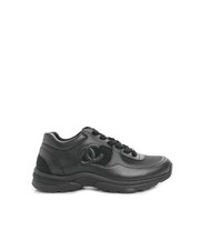 Chanel Calfskin Lambskin CC Uniform Sneakers Black Pre-Owned