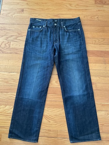 Mens Hugo Boss Stretch Jeans Straight Leg dark wash jeans 38 x 32