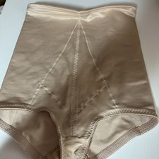 Vintage Sears Panty Brief Firm Hi Waist Shaper Satin Panel Nylon Granny Large Bg