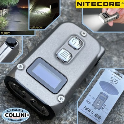 Nitecore - TINI2 Ti Titanium - USB Wiederaufladbarer Schlüsselanhänger - 500 Lumen und 89...