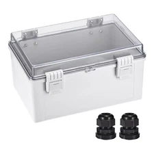 Junction Box Electrical Enclosure IP66 Waterproof ABS Plastic with Hinged Cov...