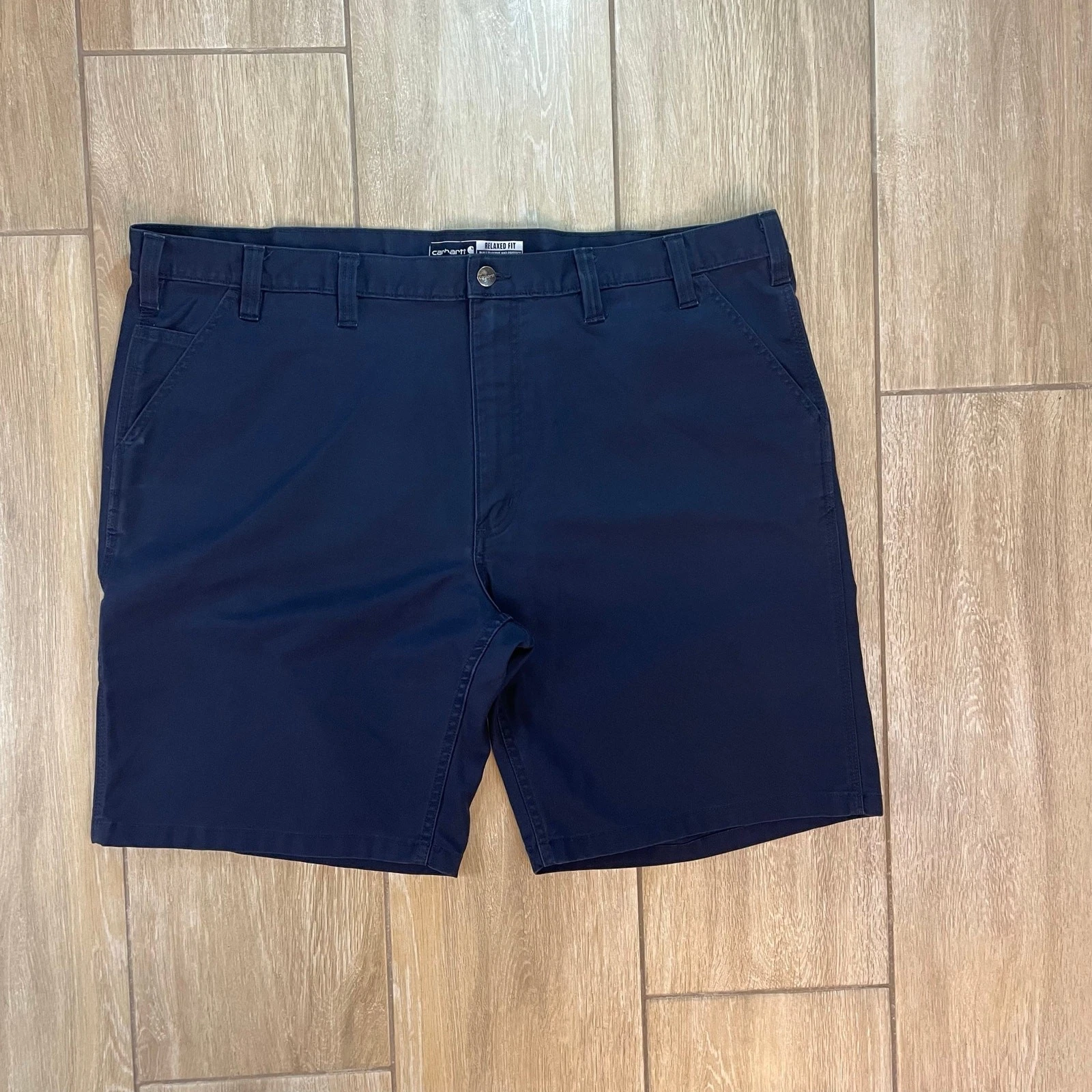 Carhartt Relaxed Fit Work Shorts Mens 44 Blue Utility Cargo Workwear Durable