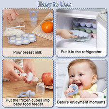 Baby Breastmilk Popsicle Molds  Baby Fruit Feeder 2 Pack , Baby Food Freeze...