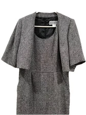 Jessica Howard Gray 3/4 Sleeve Jacket & Sheath Dress Suit Set Sz 10