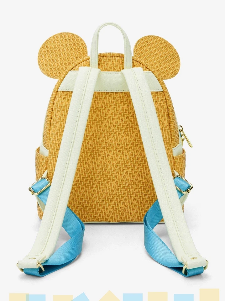 Mini Mochila Loungefly Disney Minnie Mouse Rafia Orejas Florales - Nueva con Etiquetas y Envoltura Foto 3 de 4