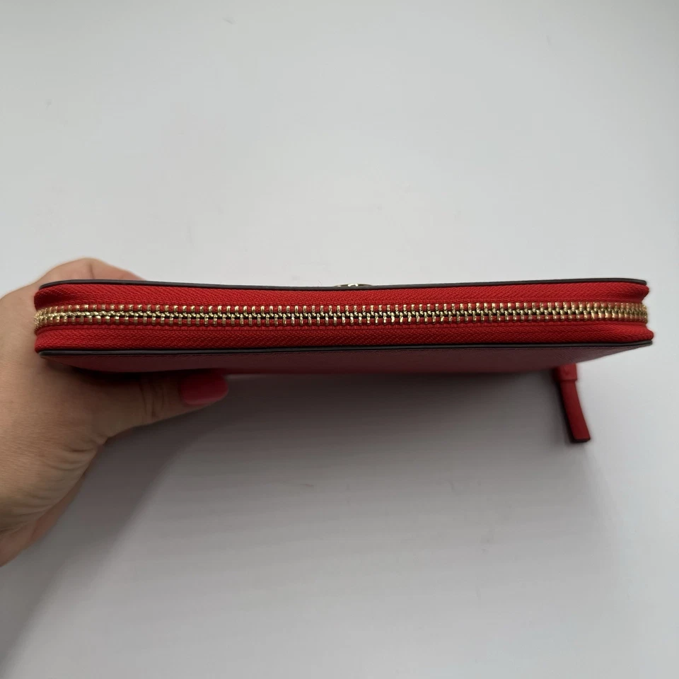 CARTERA CONTINENTAL TORY BURCH ROBINSON AMAPOLA NARANJA CUERO SAFFIANO CREMALLERA Foto 4 de 4