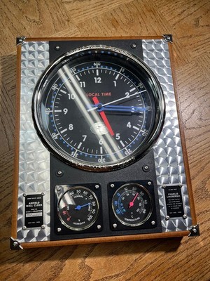 Charles Lindbergh Airfield Spirit of St. Louis Wall Clock Barometer Thermometer