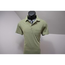 Original Penguin Polo Shirt Mens Medium Olive Green Slub Pocket Excellent