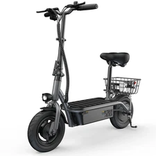 10" Tires Electric Scooter,500W Foldable Electric Scooter for Adult with Seat an
