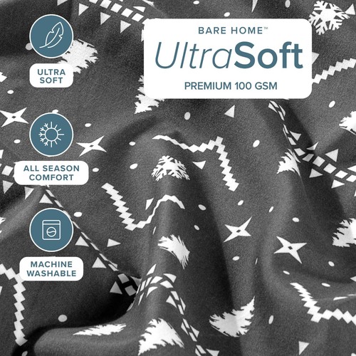 Bare Home 1800 Ultra-Soft Sheet Set Prints - Deep Pockets - Bild 119 von 126
