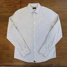 UNTUCKit Men's Medium Slim Fit Dalton Pink/Blue/White Plaid Button-Down Shirt