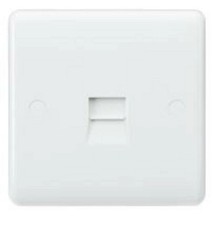 Image of Knightsbridge White Curved Edge Range of Switches and Sockets