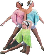 Adult XL GREEN Spellbound Dance Costume Jazz Silver w/ Headwrap