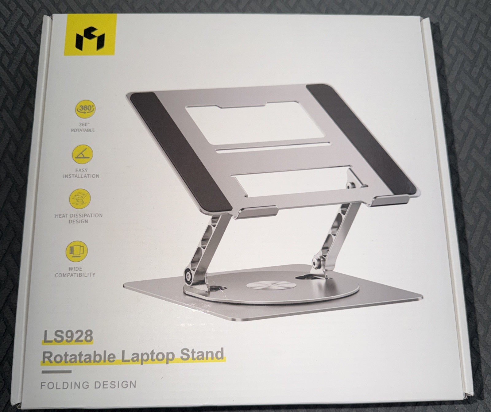 Premium Ergonomic Laptop Stand With 360° Rotation And Heat Dissipation - Silver