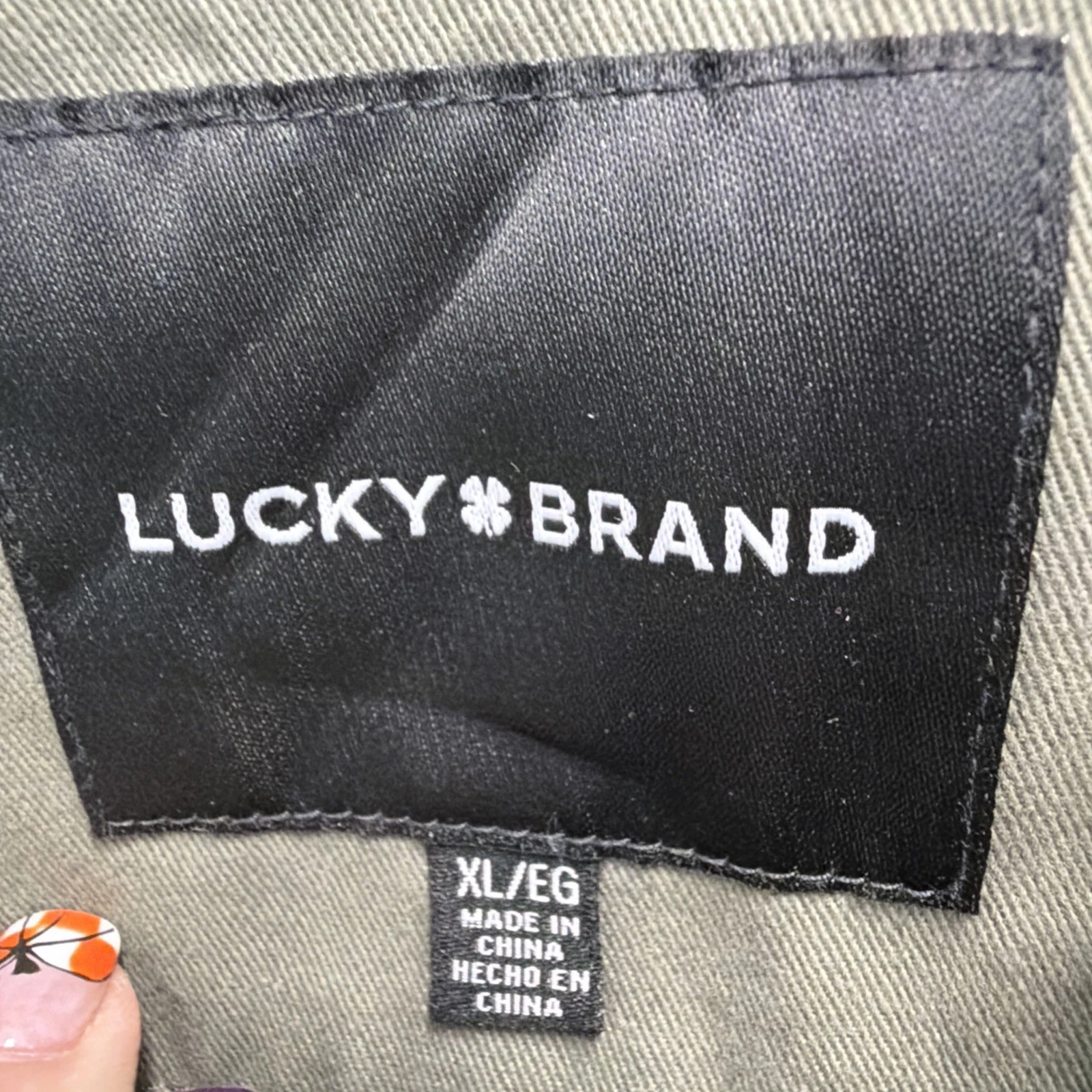 Men's XL Green LUCKY BRAND FULL ZIP Bomber Jacket, 3-pockets, BRAND NEW WITH TAG - product detail image 6