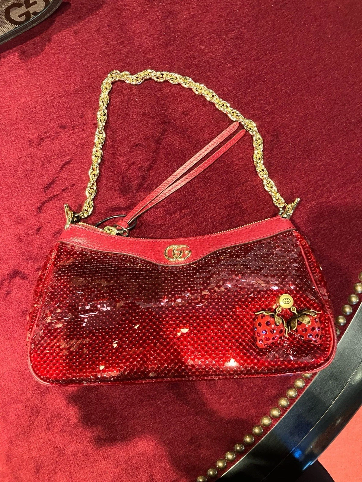Petit sac à main à paillettes Gucci Ophidia   Neuf avec étiquette