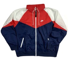 red white and blue nike windrunner
