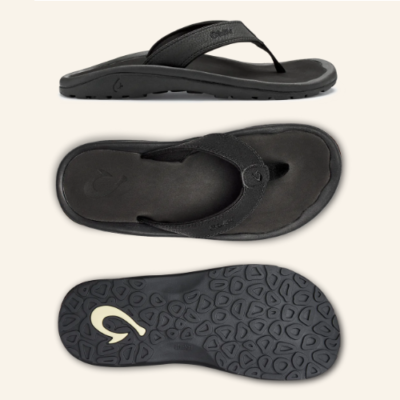 OluKai Black Ohana Cushioned Water-Resistant Flip Flop Shoes Size 10 OluKai Women main image 4